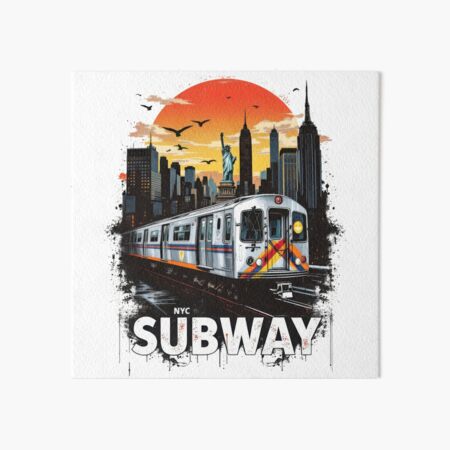 Artikel-Vorschau von New Yorker U-Bahn NYC U-Bahn Zug, designt und verkauft von MayaDelaye.