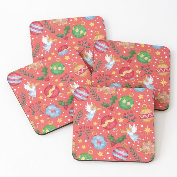 Item preview, Christmas pattern with tree balls and angels 7 designed and sold by Anna-StekArt.