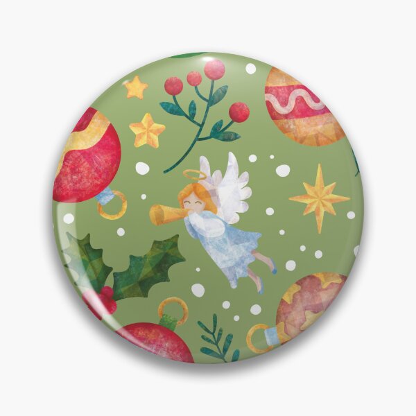 Item preview, Christmas pattern with tree balls and angels 8 designed and sold by Anna-StekArt.