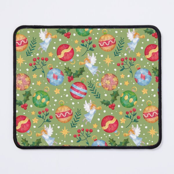 Item preview, Christmas pattern with tree balls and angels 8 designed and sold by Anna-StekArt.