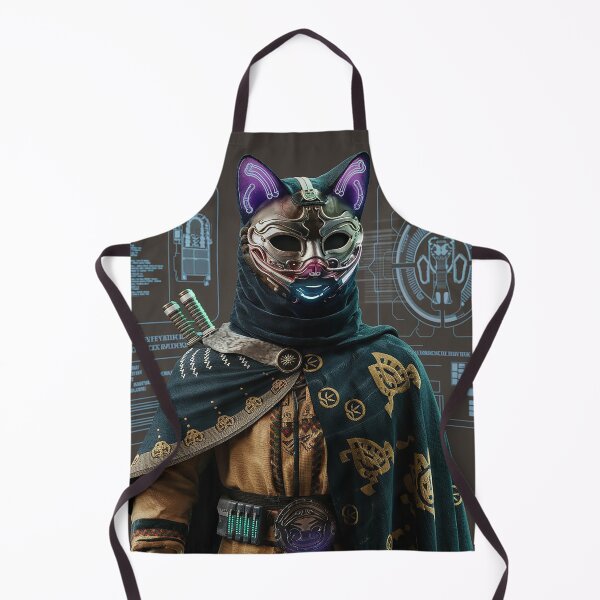 Item preview, a futuristic cat with a bionic mask designed and sold by angelcrease.