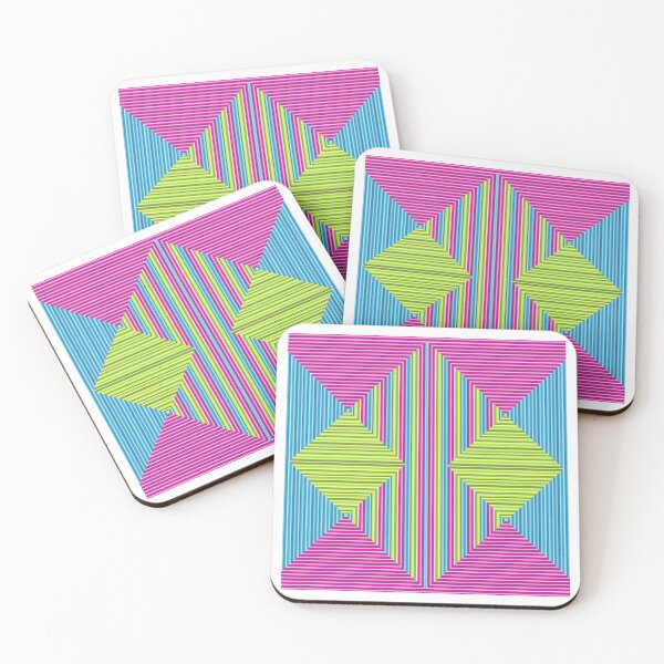Item preview, geometric abstract art multicolor red blue green designed and sold by ShamGlobal.