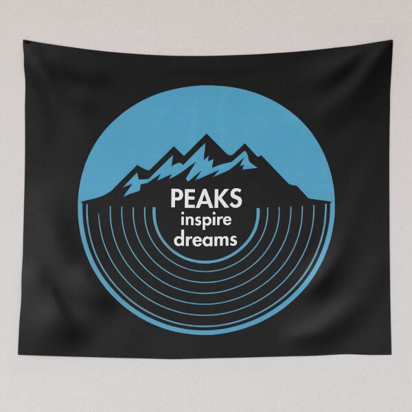 Item preview, Peaks Inspire Dreams Mountain Vinyl Adventure Hiking designed and sold by Anniko Art Studio.