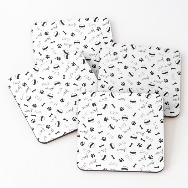 Item preview, Dog pattern, dog paw print pattern, woof dog bone dog ball pattern  designed and sold by CEB1700.