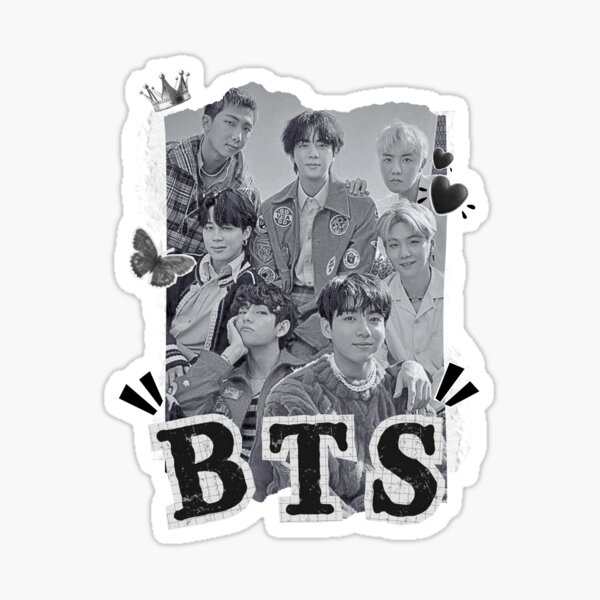 Artikel-Vorschau von BTS-Collage: Auffälliges schwarz-weißes Design der Kpop-Gruppenmitglieder Classic T-Shirt, designt und verkauft von AJUNICE STUDIO.
