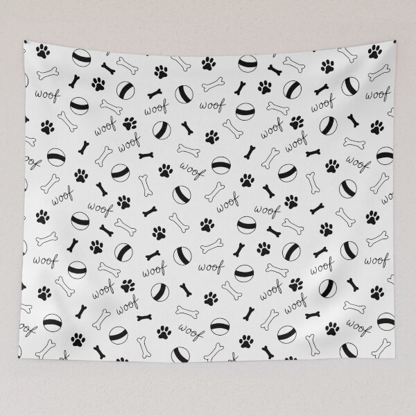 Item preview, Dog pattern, dog paw print pattern, woof dog bone dog ball pattern  designed and sold by CEB1700.