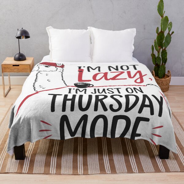 Item preview, I'm Not Lazy, I'm Just on Thursday Mode – Chill Llama with Coffee designed and sold by PragmaticP.