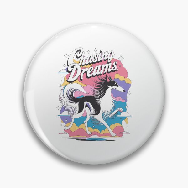 Item preview, Cute Dog Borzoi Chasing Dreams designed and sold by mpwme.