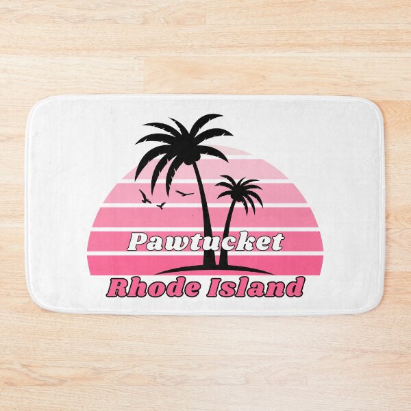 Item preview, Retro Cool Pawtucket Beach Rhode Island Palm Tree at Sunset Souvenirs designed and sold by karmdaf.