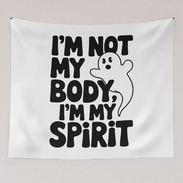 Item preview, I’m Not My Body I’m My Spirit Cute Ghost Halloween designed and sold by Quirky Shirts.