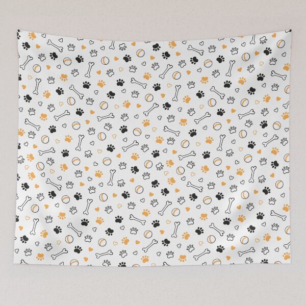 Item preview, Dog pattern, dog paw print pattern, woof dog bone dog ball pattern  designed and sold by CEB1700.