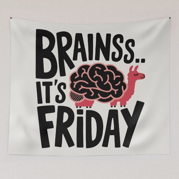 Item preview, Brains… It's Friday – Funny Llama Brain designed and sold by PragmaticP.