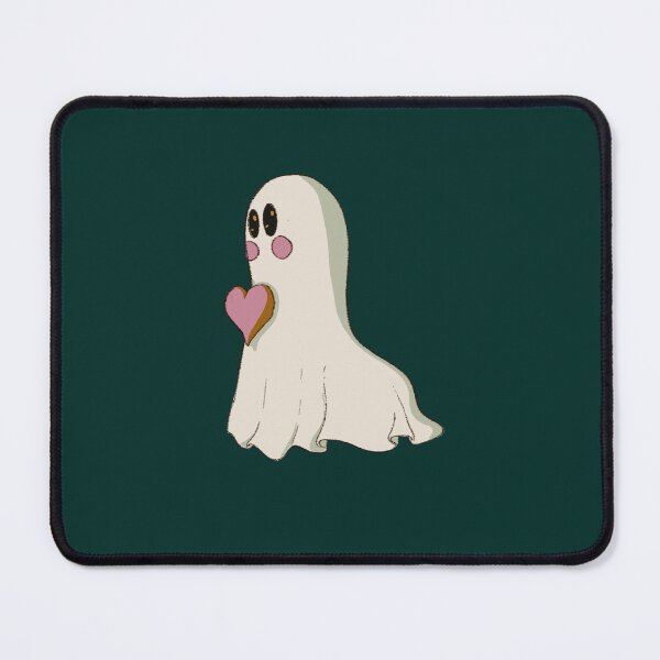 Item preview, cutesy blushing ghost with heart designed and sold by Madie Kay.