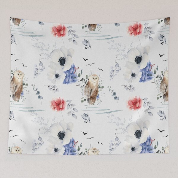 Item preview, Owl among the flowers designed and sold by Sheila McDowell Design.
