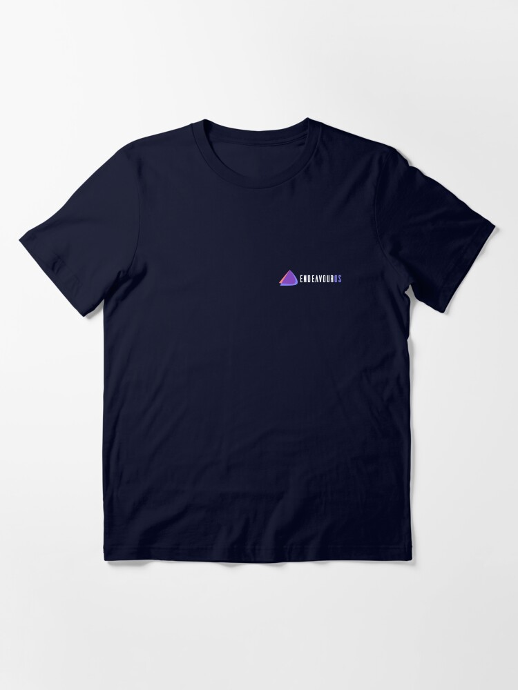 Thumbnail 3 of 7, Essential T-Shirt, EndeavourOS banner (text white) designed and sold by EndeavourOS.