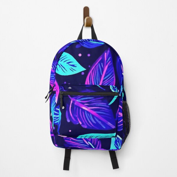 Item preview, FLORAL AND TROPICAL PATTERN O31 - Gift items and personal use / Leaves, Colorful, Neon, Pink, Blue, Cyan, Purple, Turquoise, Navy, Ornamented, Vector, Art designed and sold by LumDesignArt.