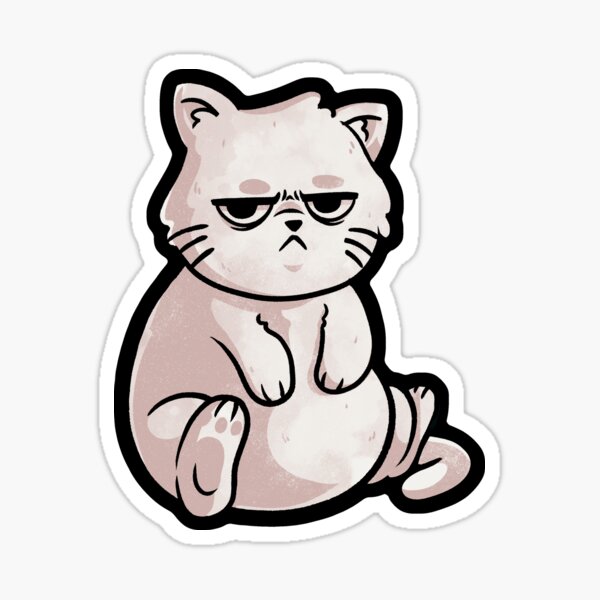 Item preview, I Exist Without My Consent - Cute Angry Chubby Cat Sarcasm Funny Gift designed and sold by EduEly.