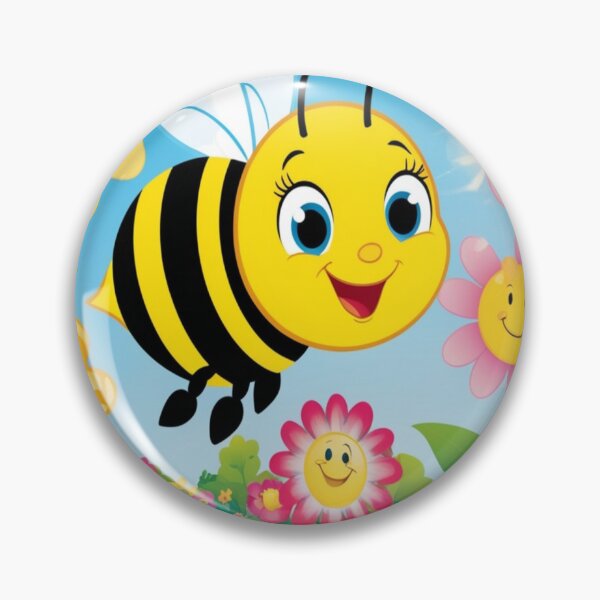 Item preview, Happy bees and flowers designed and sold by Luckangel.