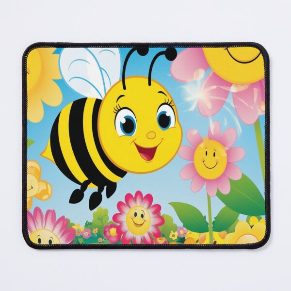 Item preview, Happy bees and flowers designed and sold by Luckangel.