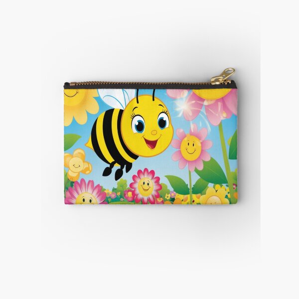 Item preview, Happy bees and flowers designed and sold by Luckangel.