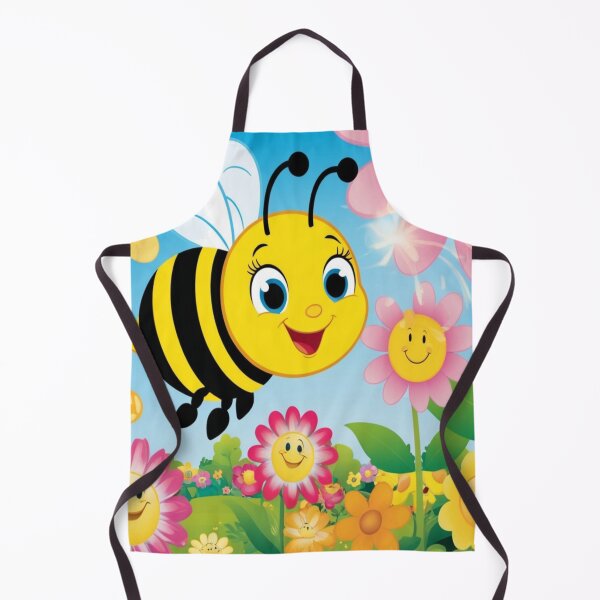 Item preview, Happy bees and flowers designed and sold by Luckangel.