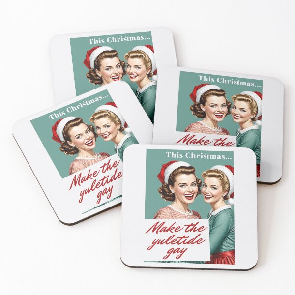 Item preview, Vintage Lesbian Christmas Make the Yuletide Gay designed and sold by humnoo.
