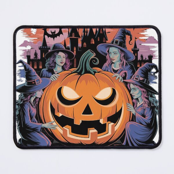 Item preview, witch women sitting on pumpkins designed and sold by angelcrease.