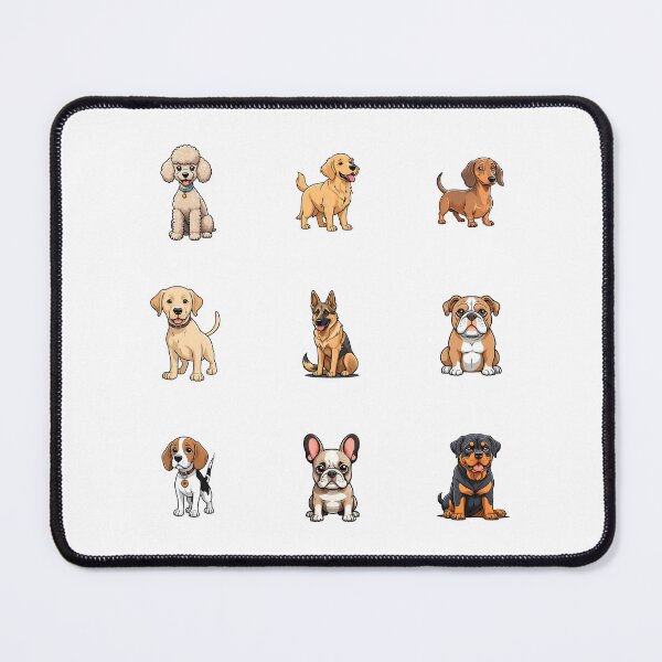 Item preview, Cute Funny Dog Sheet - Set of Dogs designed and sold by GoldenPattern.