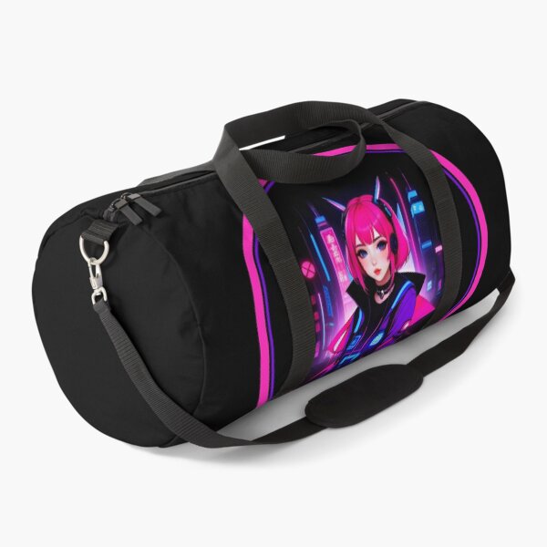 Item preview, Girl Gamer Anime E-Girl and Retro Futuristic City - Pink Hair designed and sold by Beachy.