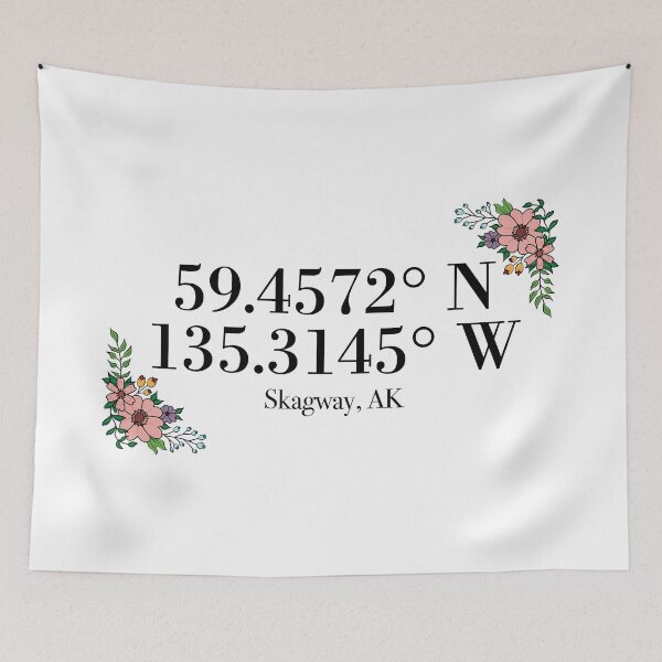 Item preview, Skagway, AK Coordinates designed and sold by mynameisliana.