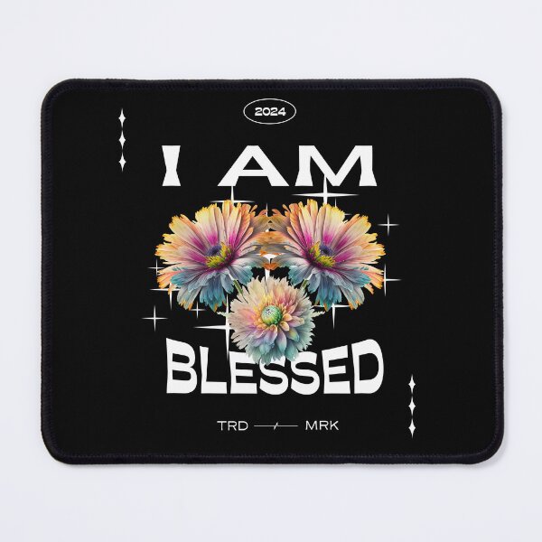 Item preview, I Am Blessed Floral Graphic T Shirt designed and sold by TheInnerIndigo.