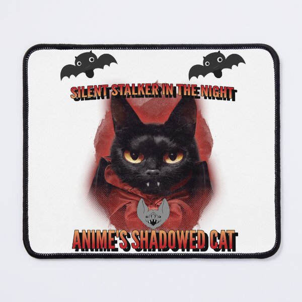 Item preview, "Silent Stalker in the Night: Anime's Shadowed Cat" designed and sold by Pansies1.