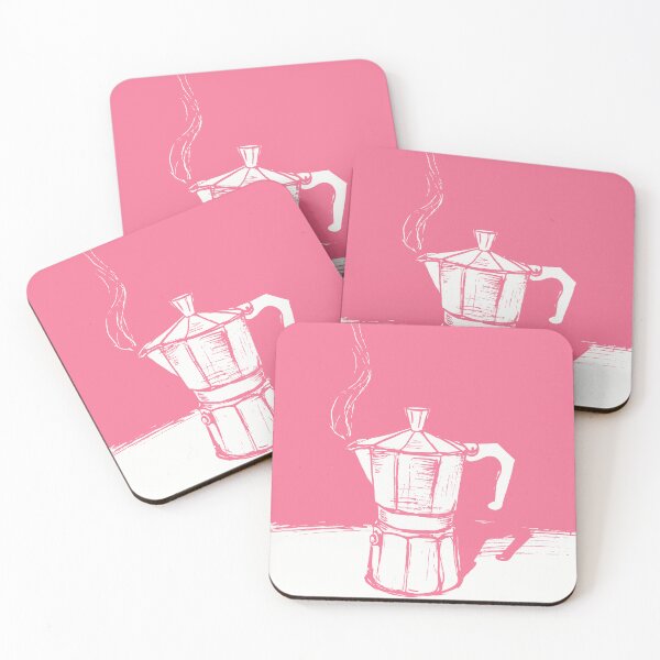 Item preview, Timeless Pink Moka Pot Print - Modern Black & White Coffee Art, Stylish Wall Decor, Kitchen Poster, Coffee Shop Art designed and sold by Johnelh.