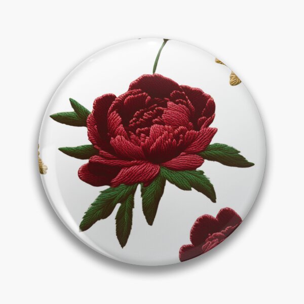 Item preview, Dark Burgundy Peonies | Elegant Hand Embroidery Art designed and sold by branaghbel.