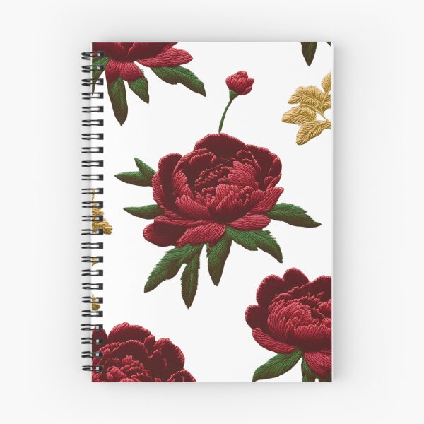 Item preview, Dark Burgundy Peonies | Elegant Hand Embroidery Art designed and sold by branaghbel.