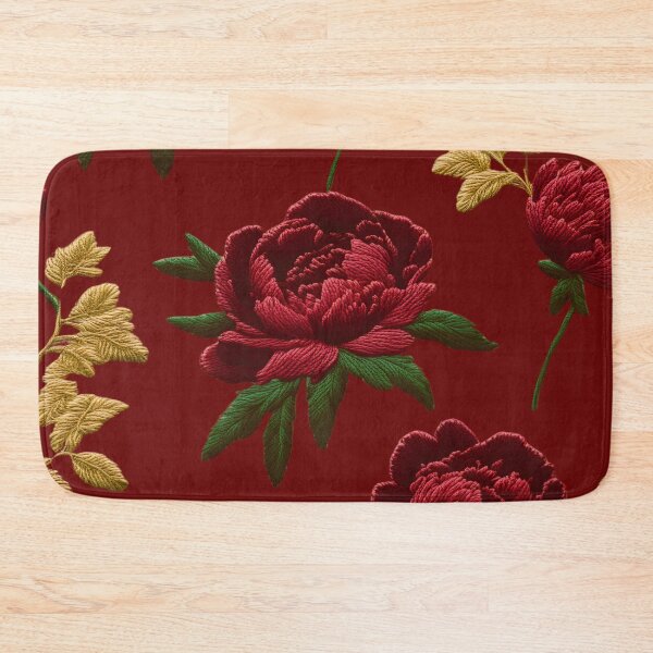 Item preview, Dark Burgundy Peonies | Elegant Hand Embroidery Art designed and sold by branaghbel.