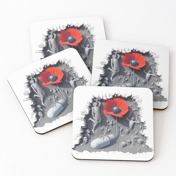 Item preview, Addiction Horror - Opium Poppy, Opiate Drugs, Scream Bible Devil Scene designed and sold by SomniferumWars.