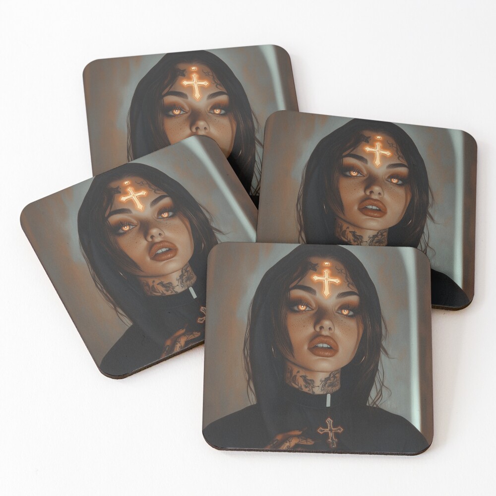 Item preview, Coasters (Set of 4) designed and sold by CursedbyLilith.