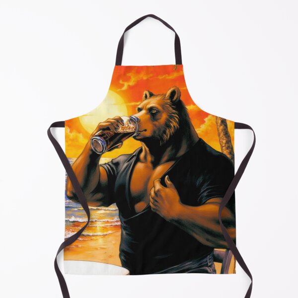 Item preview, Anthropomorphic bear drinking refreshing beverage designed and sold by MuzcleClaw.