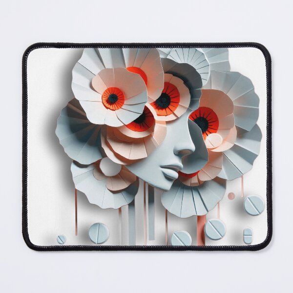 Item preview, Addiction Horror - Opium Poppy, Opiate Drugs Woman Flower Face designed and sold by SomniferumWars.