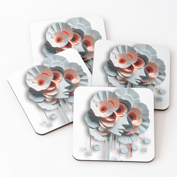 Item preview, Addiction Horror - Opium Poppy, Opiate Drugs Woman Flower Face designed and sold by SomniferumWars.