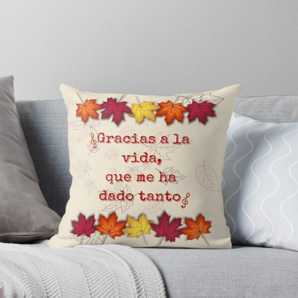 Item preview, “Thanks to life, which has given me so much.” Design inspired by Violeta Parra’s song, for Thanksgiving Day designed and sold by FreeSoulLab.
