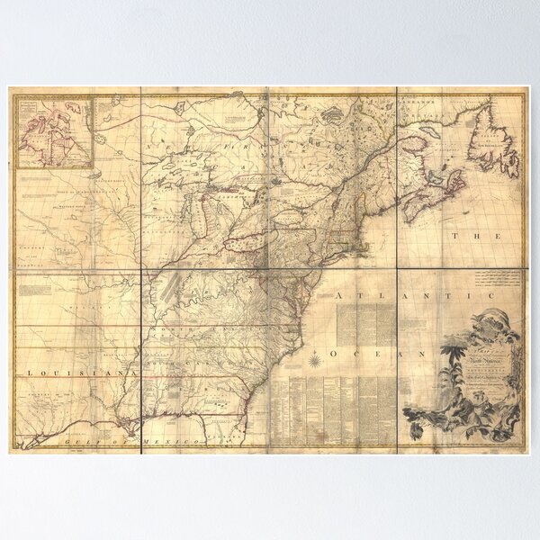 Item preview, Mitchell Map - North America, 1757 designed and sold by MapStory.