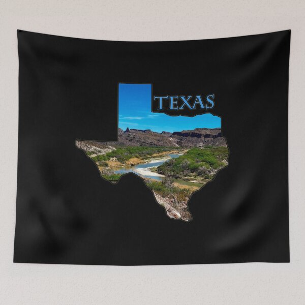 Item preview, Texas State Outline with Rio Grande & Big Bend designed and sold by gorff.