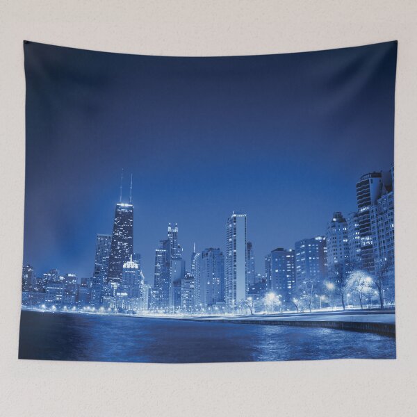 Item preview, night view Chicago designed and sold by skalihm.