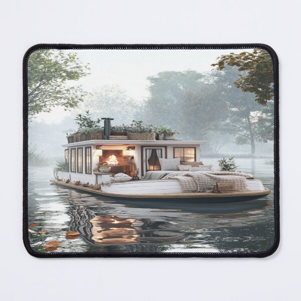 Item preview, Cosy Holidays Art Inspired by Idyllic holiday scenes Cosy Canal Boat designed and sold by CDC40.