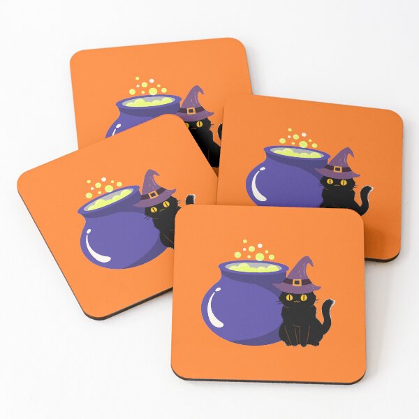 Item preview, Black Cat With Cauldron and Witch hat designed and sold by Gooon26.