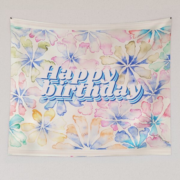 Item preview, Happy birthday watercolour painting  designed and sold by Weather gifts .