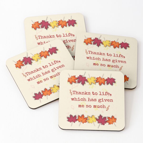 Item preview, Thanks to life, which has given me so much. Design inspired by Violeta Parra’s song, for Thanksgiving designed and sold by FreeSoulLab.