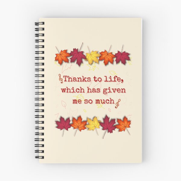 Item preview, Thanks to life, which has given me so much. Design inspired by Violeta Parra’s song, for Thanksgiving designed and sold by FreeSoulLab.